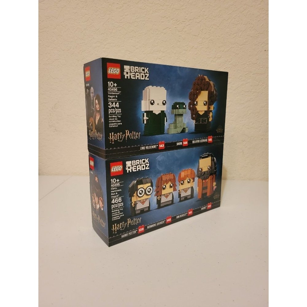 LEGO Brickheadz 40495 Voldemort, Nagini, Bellatrix 40496  Harry, Hermione, Ron,